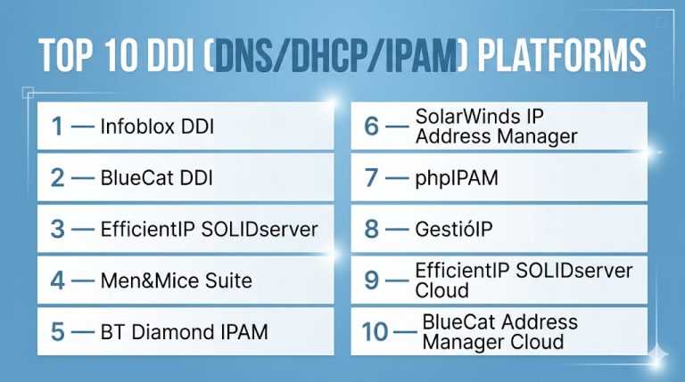 Top 10 DDI (DNS/DHCP/IPAM) Platforms: Features, Pros, Cons & Comparison ...