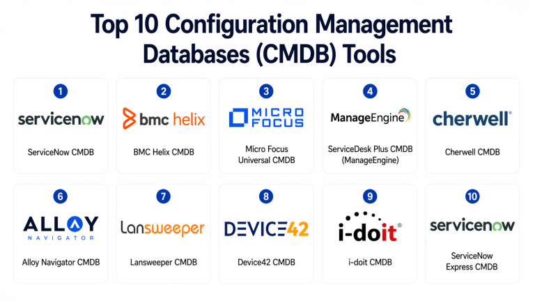 Top 10 Configuration Management Databases (CMDB): Features, Pros, Cons ...