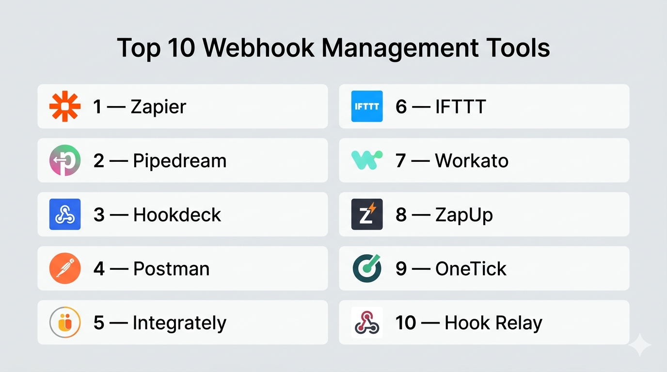 Top 10 Webhook Management Tools: Features, Pros, Cons & Comparison – My ...