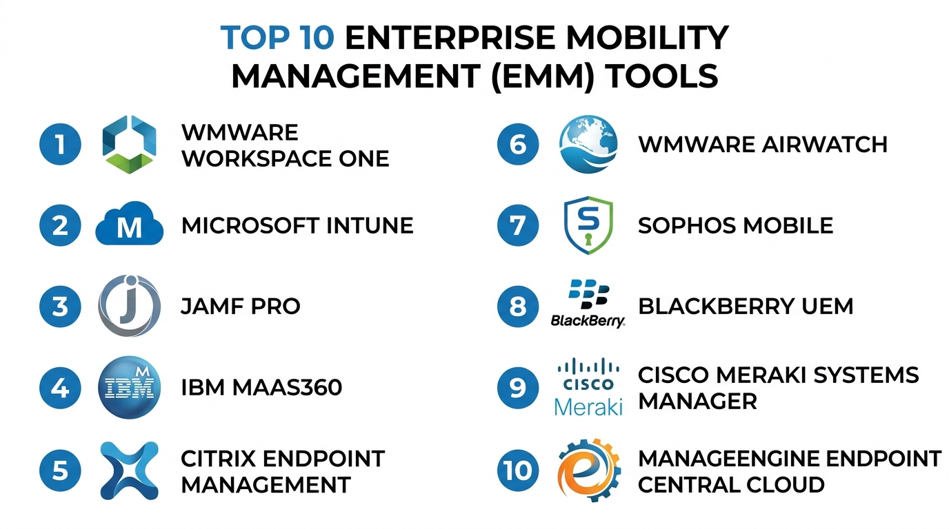 Top 10 Enterprise Mobility Management (EMM): Features, Pros, Cons ...