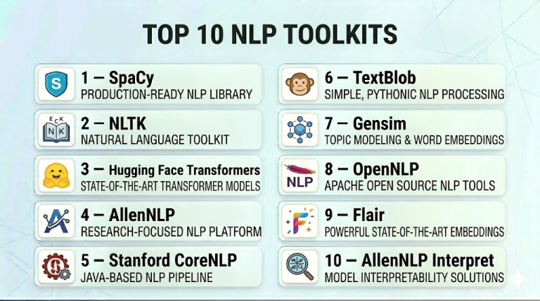 Top 10 Natural Language Processing (NLP) Toolkits: Features, Pros, Cons ...