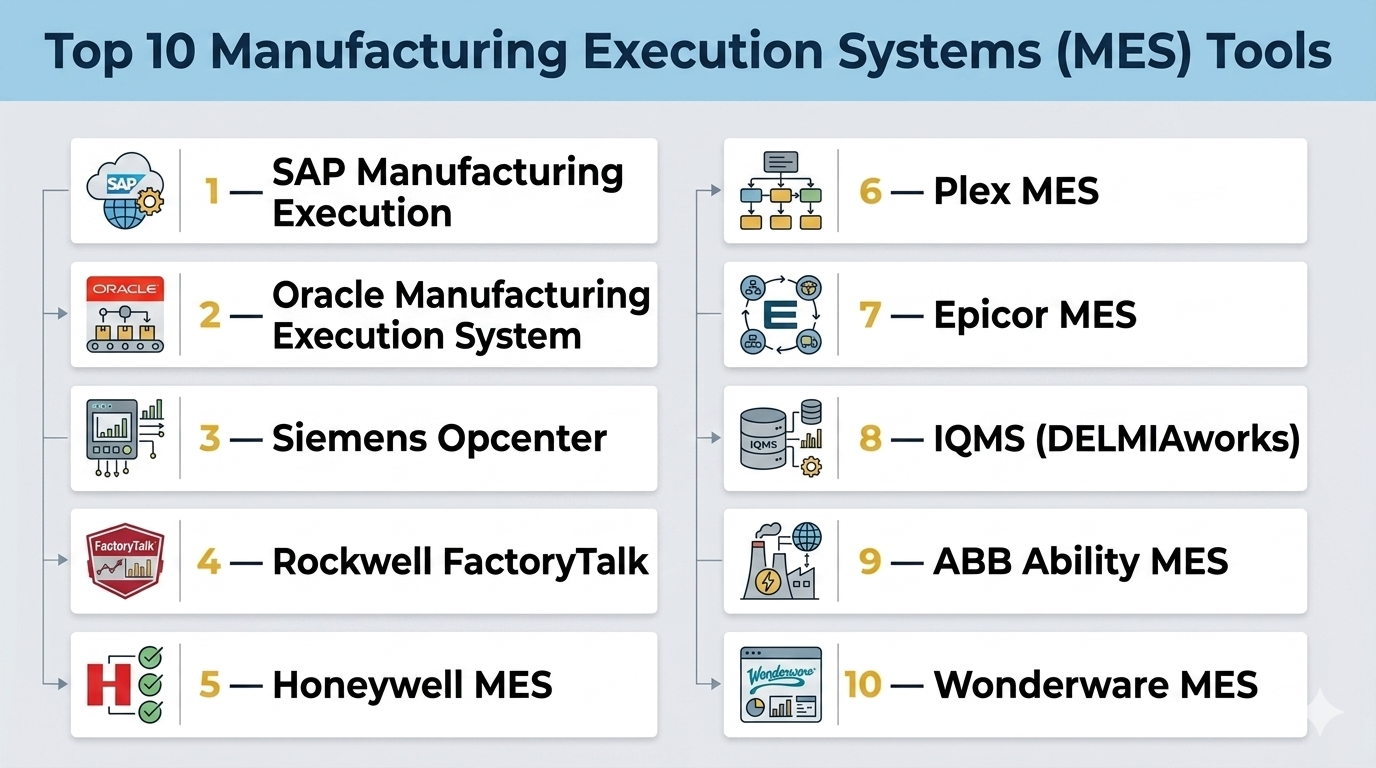 Top 10 Manufacturing Execution Systems (MES): Features, Pros, Cons ...