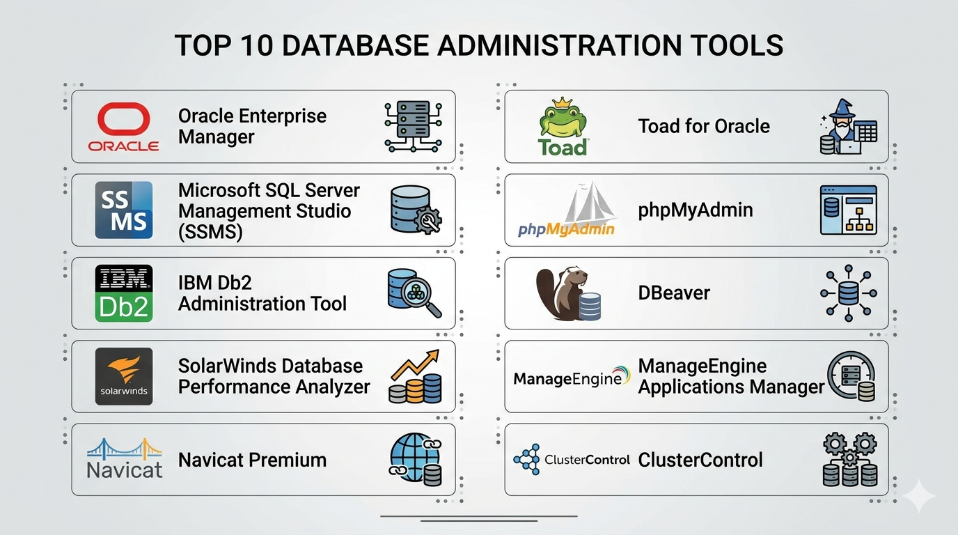 Top 10 Database Administration Tools: Features, Pros, Cons & Comparison ...