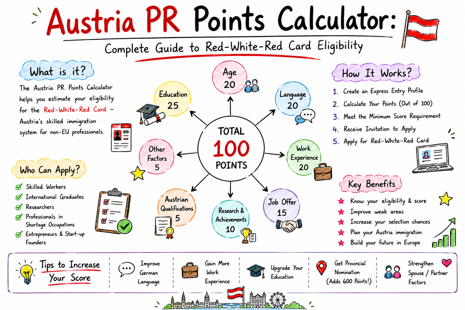 Pr Point System Table Austria PR Points Calculator: Complete Guide to Red-White-Red Card ...