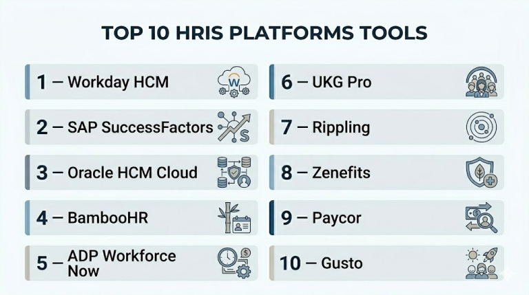 Top 10 HRIS Platforms: Features, Pros, Cons & Comparison – My Hospital Now