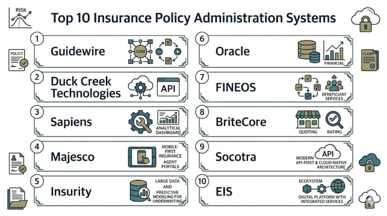 Insurance Administration Top 10 Insurance Policy Administration Systems: Features, Pros, Cons ...