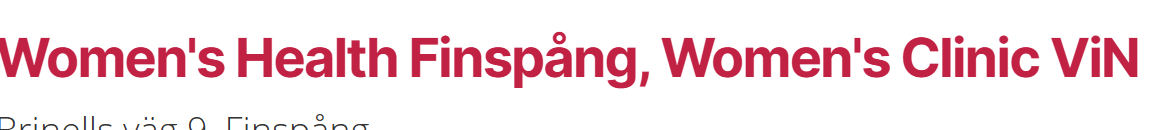 Women's Health Finspång
